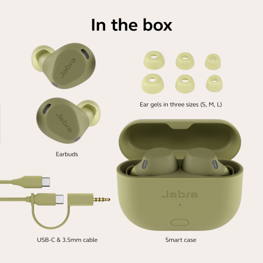 Der Lieferumfang der Elite 8 Active Gen 2 (Bild: Jabra)