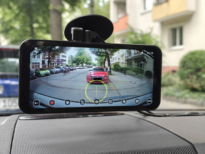 Die normale Ansicht der Rückkamera ohne Parkmodus (Bild: Tobias Költzsch/Golem.de)