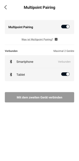 Die Openfit Air bieten Bluetooth-Multipoint. (Bild: Shokz/Screenshot: Golem.de)