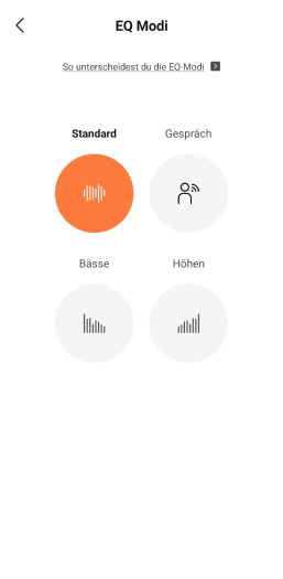 Die Optionen zur Klanganpassung der Openfit Air (Bild: Shokz/Screenshot: Golem.de)