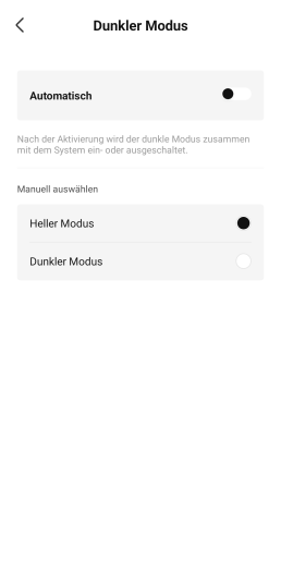 Die Farbe der Shokz-App lässt sich ändern. (Bild: Shokz/Screenshot: Golem.de)