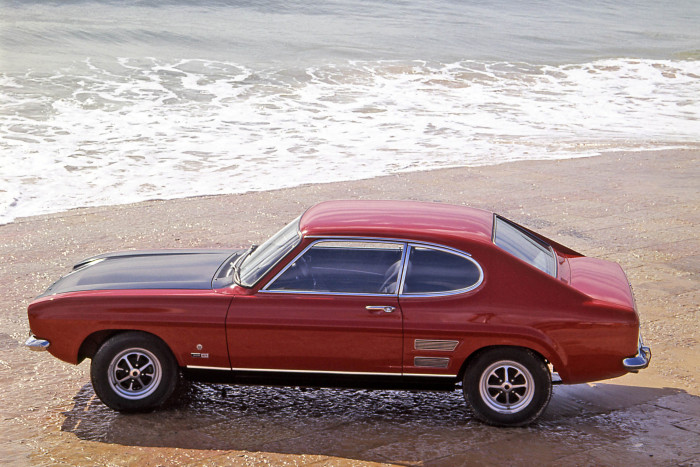 Der ursprüngliche Capri war an seiner lang gezogenen Motorhaube zu erkennen. (Foto: Ford)