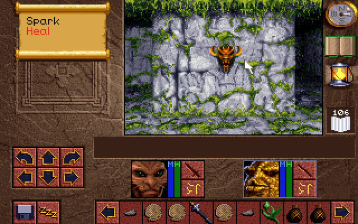 In den Höhlen sollte man auf alle Knöpfe und Verzierungen achten, die, wenn man sie drückt, oft einen neuen Weg freigeben. (Quelle: Westwood Studios / Screenshot: Medienagentur Plassma)