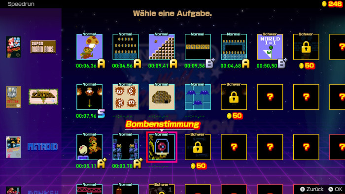 Diese Übersicht zeigt alle Bestzeiten. (Bild: Nintendo/Screenshot: Golem.de)