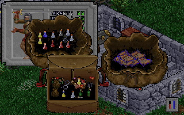 Nur wer genügend Beutel im Rucksack hat, kann seine Habseligkeiten wunderbar nach Spruchrollen oder Zaubertränken sortieren. (Quelle: Origin Systems/Medienagentur Plassma)