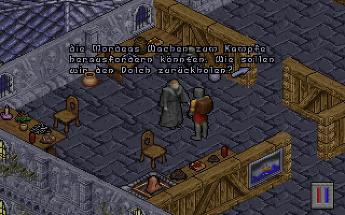 Die Nekromanten können den Avatar erst als einen der ihren aufnehmen, wenn er ihnen einen wichtigen Dolch bringt. (Quelle: Origin Systems/Medienagentur Plassma)