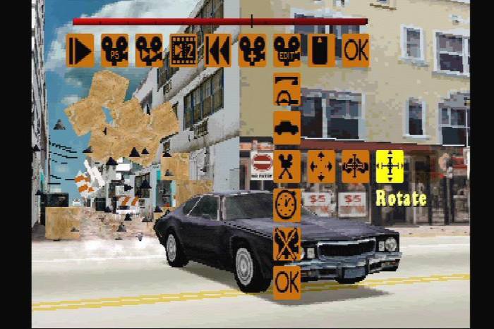 Im Regie-Modus bastelt man sich seine eigenen Verfolgungsjagd-Filme zusammen. (Bild: Moby Games)