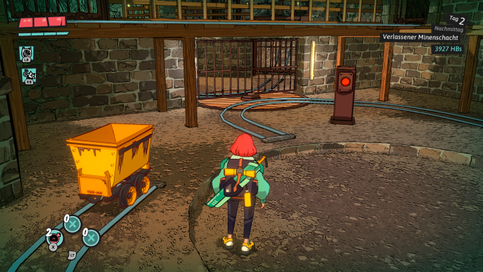 In einem der Höhlensysteme müssen wir den Weg finden - auf Gleisen. (Bild: Magicbird/Screenshot: Golem.de)