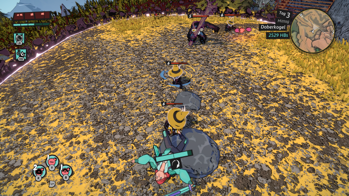 Die Kämpfe finden in Arenen statt, die wir erst nach dem Sieg verlassen können. (Bild: Magicbird/Screenshot: Golem.de)