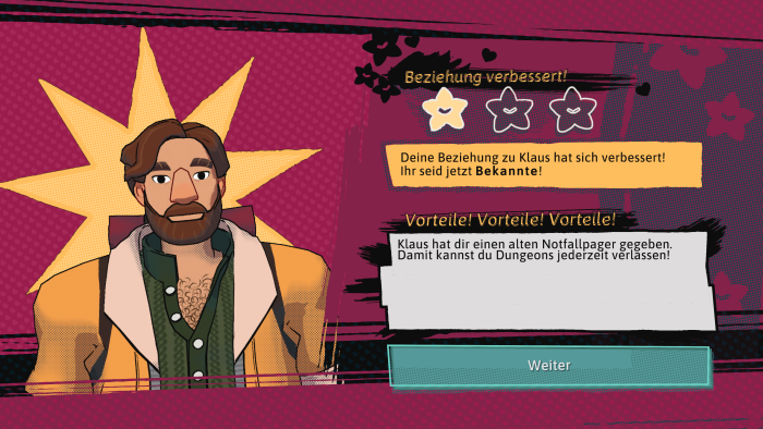 Unsere Beziehung mit Bergführer Klaus ist noch ausbaufähig. (Bild: Magicbird/Screenshot: Golem.de)