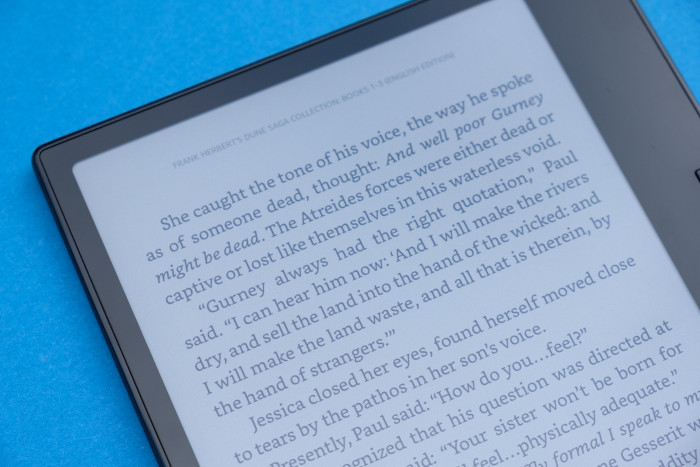 Der Boox Go Color 7 läuft mit Android 12, weshalb sich unterschiedlichste Apps verwenden lassen - hier beispielsweise die Kinde-App. (Bild: Tobias Költzsch/Golem.de)