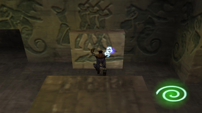 Bei einigen Rätseln müssen Steinblöcke richtig platziert werden, um zum Beispiel ein Wandbild zu vervollständigen. Dazu müssen die Blöcke richtig bewegt und gedreht werden. (Quelle: Crystal Dynamics / Medienagentur Plassma)