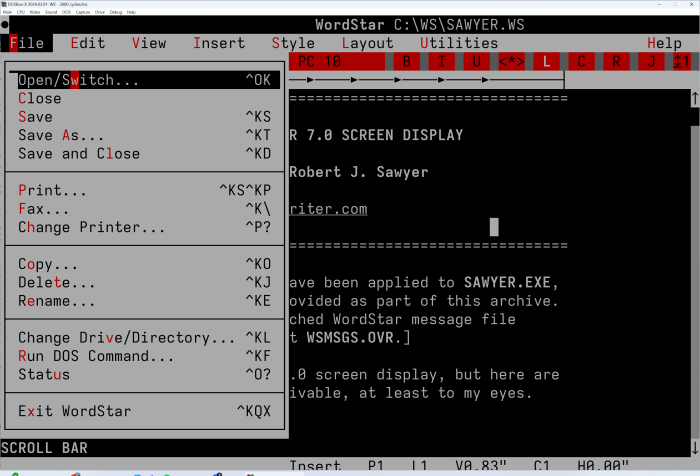 Wordstar 7.0 von 1992: Wie schreibt es sich auf George R. R. Martins ...