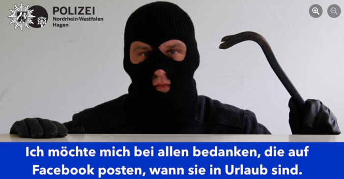 Polizei warnt vor Einbrechern (Bild: Facebook/Polizei NRW Hagen)