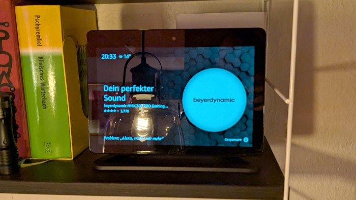 Diese Werbung ersetzt den Startbildschirm des Echo Show. (Bild: privat)