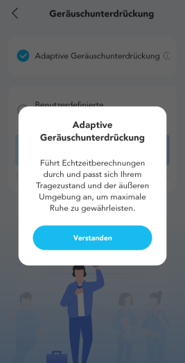 Oftmals liefert die App hilfreiche Informationen zu den Kopfhörer-Funktionen. (Bild: Anker/Screenshot: Golem.de)