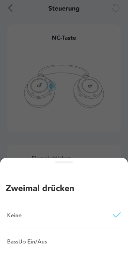 Wer mag, kann sich diese Funktion auf eine Taste legen. (Bild: Anker)