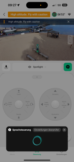 Momentan werden nur englische und chinesische Befehle unterstützt. (Bild: DJI / Screenshot: Golem.de)