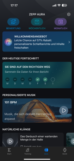 Dieser Bereich der App ist kostenpflichtig. (Bild: Amazfit / Screenshot: Golem.de)