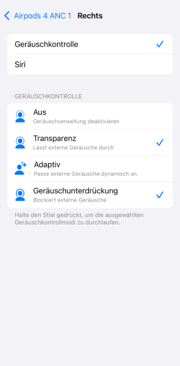 ... allerdings ist die Tastenbelegung immer für beide Seiten identisch. (Bild: Apple/Screenshot: Golem.de)