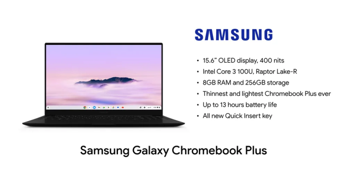 Technische Daten des Samsung Galaxy Chromebook Plus