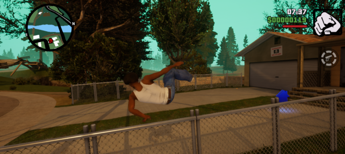 CJ klettert über einen Zaun. Wenn er durch ständige Kalorienzufuhr zu dick geworden ist, funktioniert das nicht mehr. (Bild: Medienagentur Plassma)