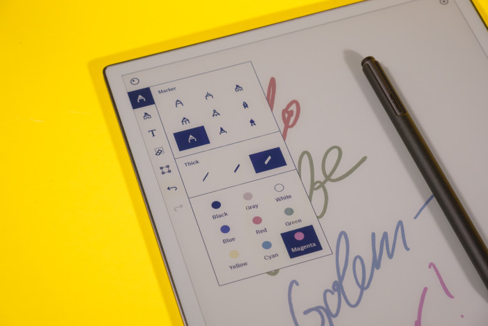 Nutzern stehen die üblichen Stiftoptionen zur Verfügung. (Bild: Tobias Költzsch/Golem.de)