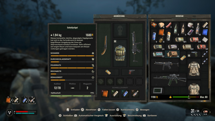 Das an Diablo erinnernde Inventar ist ziemlich unübersichtlich. (Bild: GSC Game World / Screenshot: Golem.de)