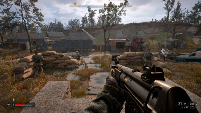 Immer wieder kommen wir durch halb verfallene Dörfer. (Bild: GSC Game World / Screenshot: Golem.de)