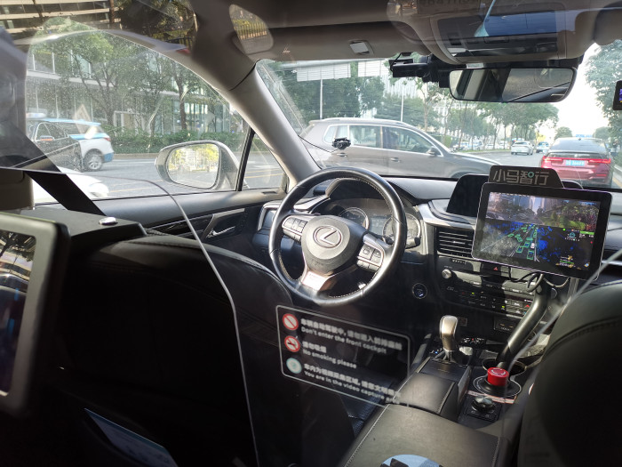 Im Inneren des Robotaxis (Achim Sawall / Golem.de)