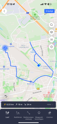 Das Erstellen von Routen in der Coros-App klappt hervorragend. (Bild: Coros / Screenshot: Golem.de)