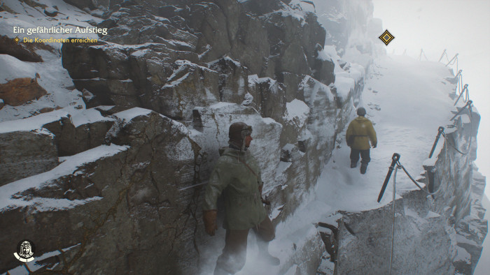 Selten sehen wir Indy mal von außen, etwa bei dieser kniffligen Passage. (Bild: Bethesda / Screenshot: Golem.de)