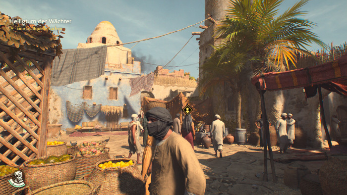 In Gizeh kommen wir in eine kleine Siedlung. (Bild: Bethesda / Screenshot: Golem.de)