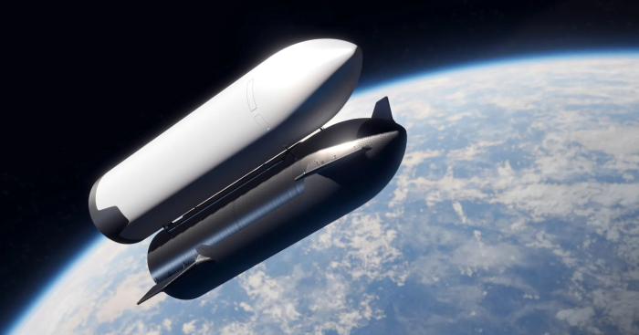 In der Erdumlaufbahn soll das Starship HLS an einem Tankschiff andocken und der benötigte Treibstoff für die Mondmission transferiert werden. (Bild: SpaceX).