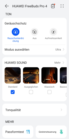 Nur auf Android-Geräten gibt es das Verbindungscenter. (Bild: Huawei/Screenshot: Golem.de)