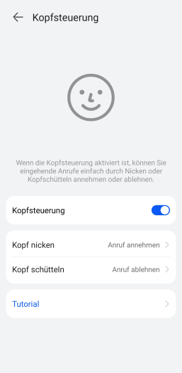 Die Kopfgesten zur Anrufsteurung der Freebuds Pro 4. (Bild: Huawei/Screenshot: Golem.de)