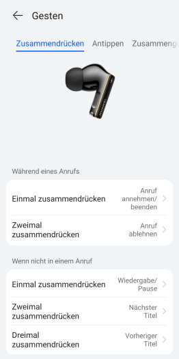 Hier lässt sich die Belegung der Tasten minimal anpassen. (Bild: Huawei/Screenshot: Golem.de)