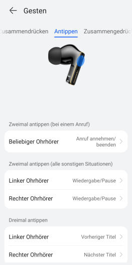 Der neue Sensorbereich lässt sich am umfangreichsten anpassen. (Bild: Huawei/Screenshot: Golem.de)