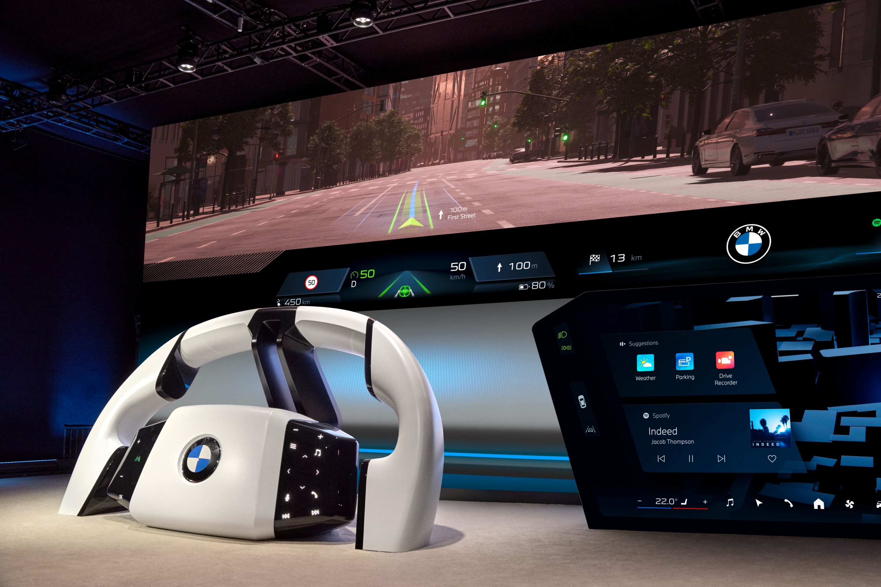 BMW zeigt auf der CES 2025 das neue Bedienkonzept in einer überdimensionalen Form. (Foto: BMW)