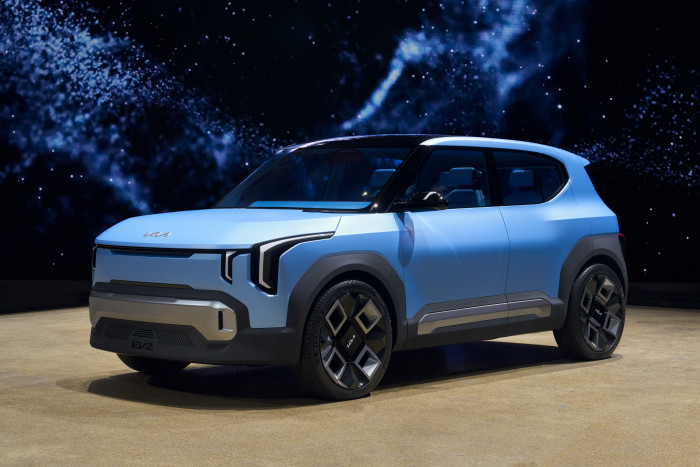 Der Concept EV2 gibt einen Ausblick auf den geplanten Einstiegsstromer von Kia. (Foto: Kia)
