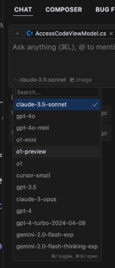 Große LLM-Auswahl (Screenshot: Marco Seraphin)