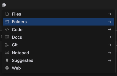 Referenzen per @ (Screenshot: Marco Seraphin)
