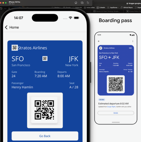 UI by Screenshot - links die App, rechts der Screenshot (Screenshot: Marco Seraphin)