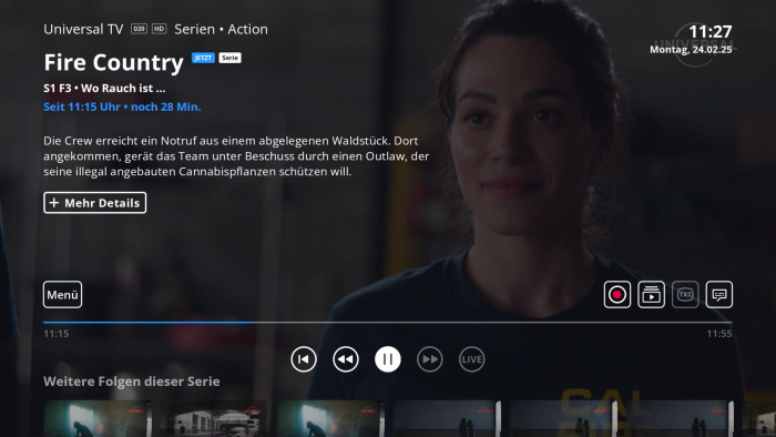 Die Oberfläche von Waipu TV (Bild: Exaring)