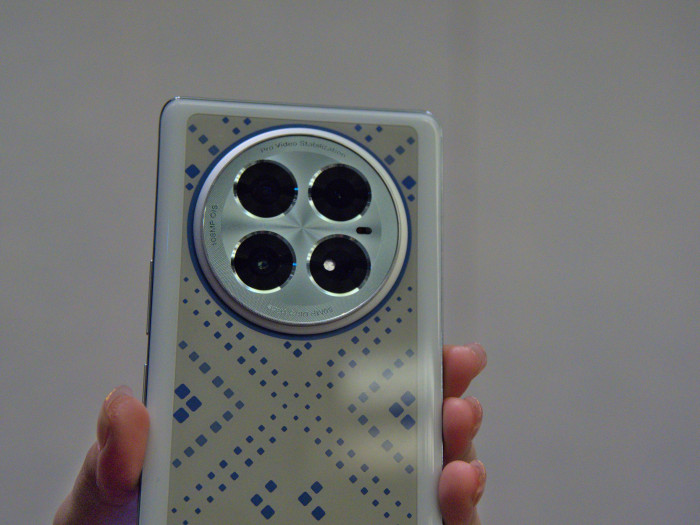 Die E-Paper-Rückseite zeigt keine Informationen an, sondern Muster. (Bild: Martin Wolf/Golem.de)