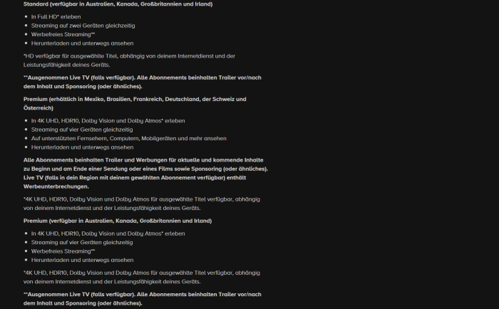In diesem Hilfeartikel zu allen Abos von Paramount+ werden auch Abos aufgelistet, die es in Deutschland nicht gibt. (Bild: Paramount/Screenshot: Golem.de)