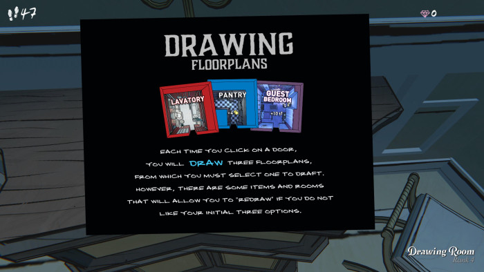 Das Spielprinzip wird mit solchen Texttafeln erklärt. (Bild: Raw Fury / Screenshot: Golem.de)