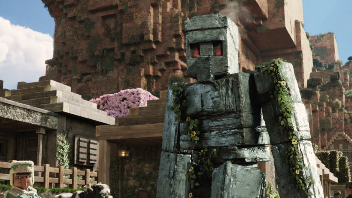 Ja, auch Golems haben es in den Minecraft-Film geschafft. (Bild: Warner Bros.)