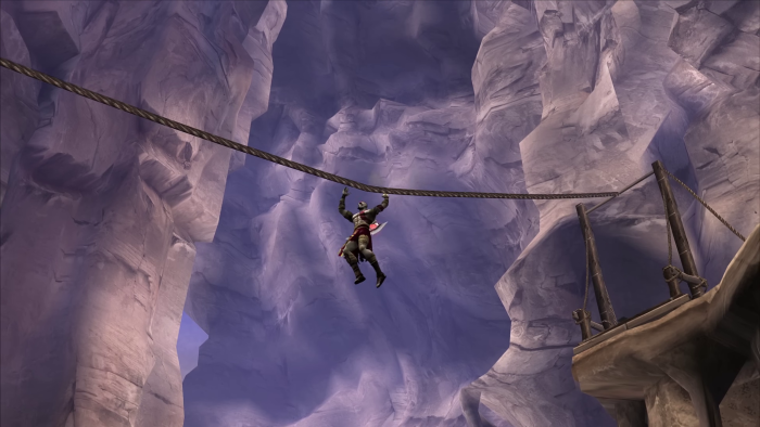 Kratos ist ein echtes Multitalent. Der Spartaner ist nicht nur ein filigraner Kämpfer, sondern auch ein wahrer Klettermaxe. (Bild: Sony Playstation/Screenshot: Medienagentur Plassma)