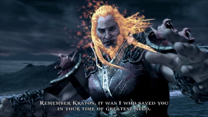 Nach dem Tod seiner Familie schwört Kratos blutige Rache. Das Ziel: Kriegsgott Ares, den der Geist von Sparta am Ende des Abenteuers vor die Flinte bekommt. (Bild: Sony Playstation/Screenshot: Medienagentur Plassma)